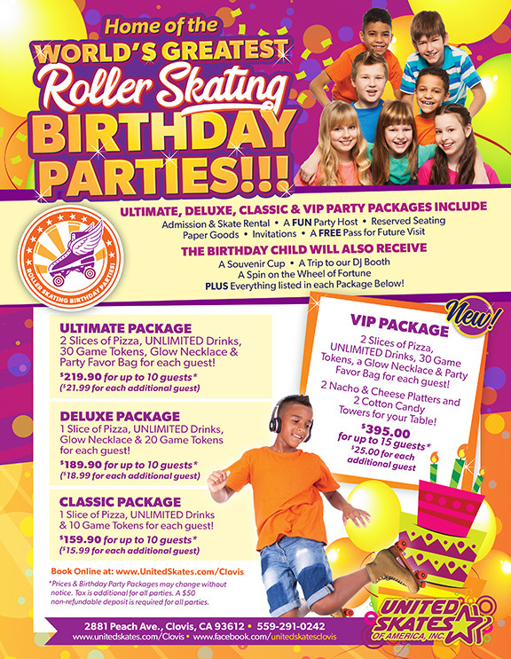 Kids Birthday Party Packages
 Birthday Parties Clovis CA
