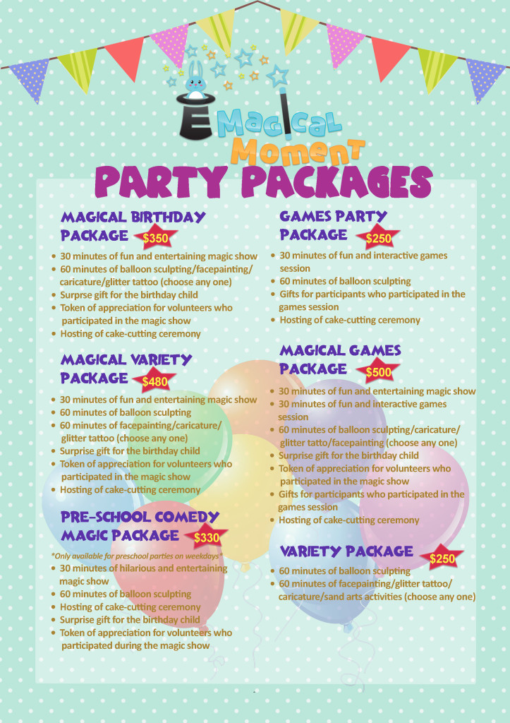 Kids Birthday Party Packages
 Fun Birthday Party Packages for Kids E Magical Moment