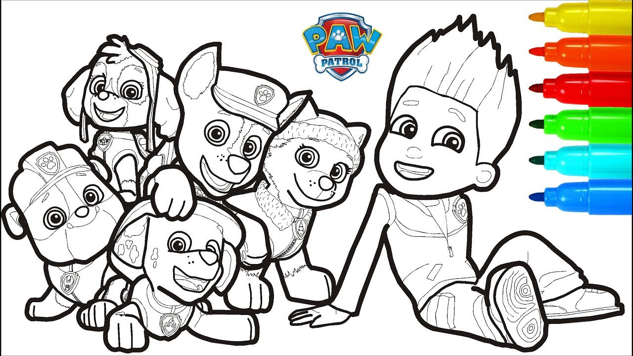 Kids Coloring Book
 PAW PATROL Coloring Pages Markers