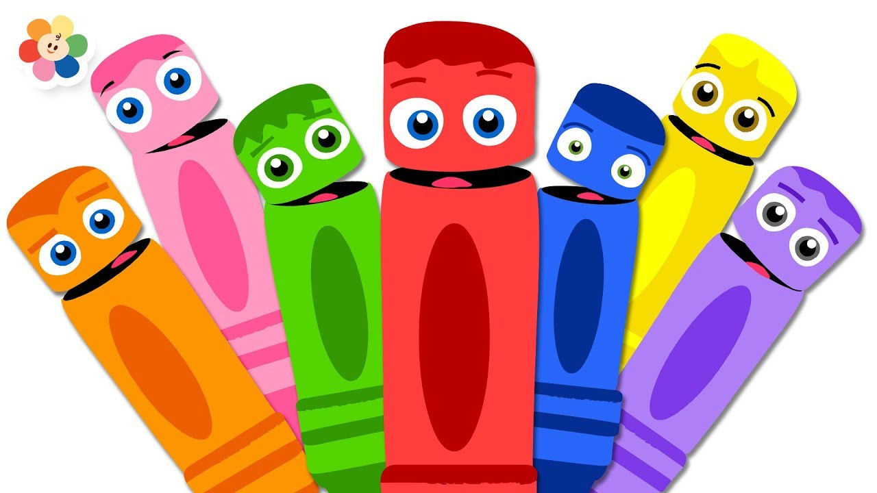 Kids Coloring Clipart
 Learn Colors with Colorful Crayons