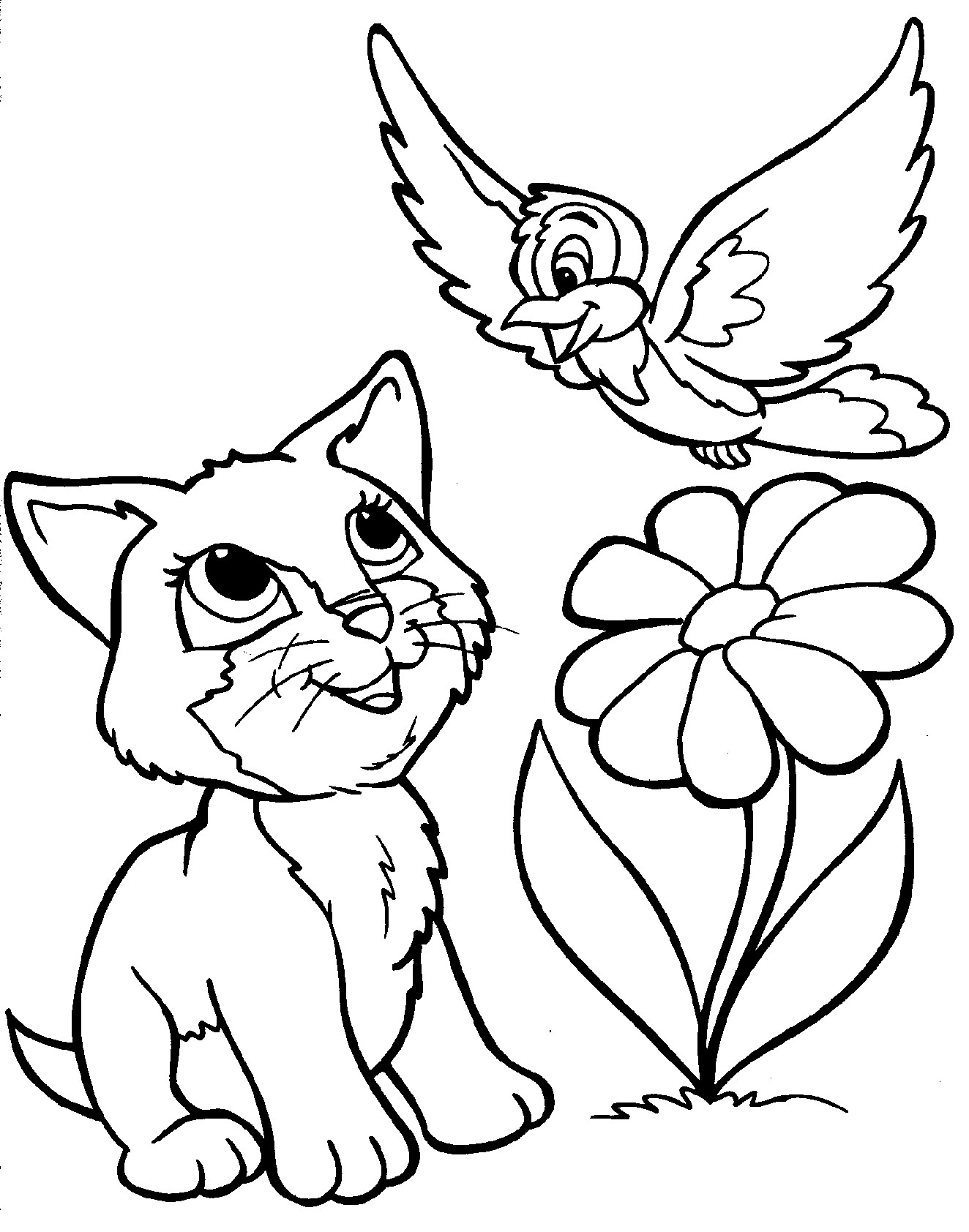 Kids Coloring Pages Cats
 Free Printable Cat Coloring Pages For Kids
