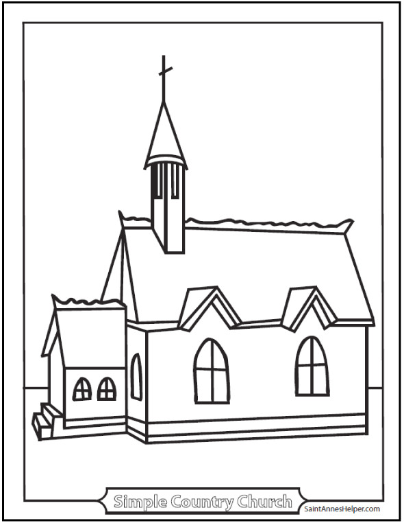 Kids Coloring Pages For Church
 9 Church Coloring Pages From Simple To Ornate