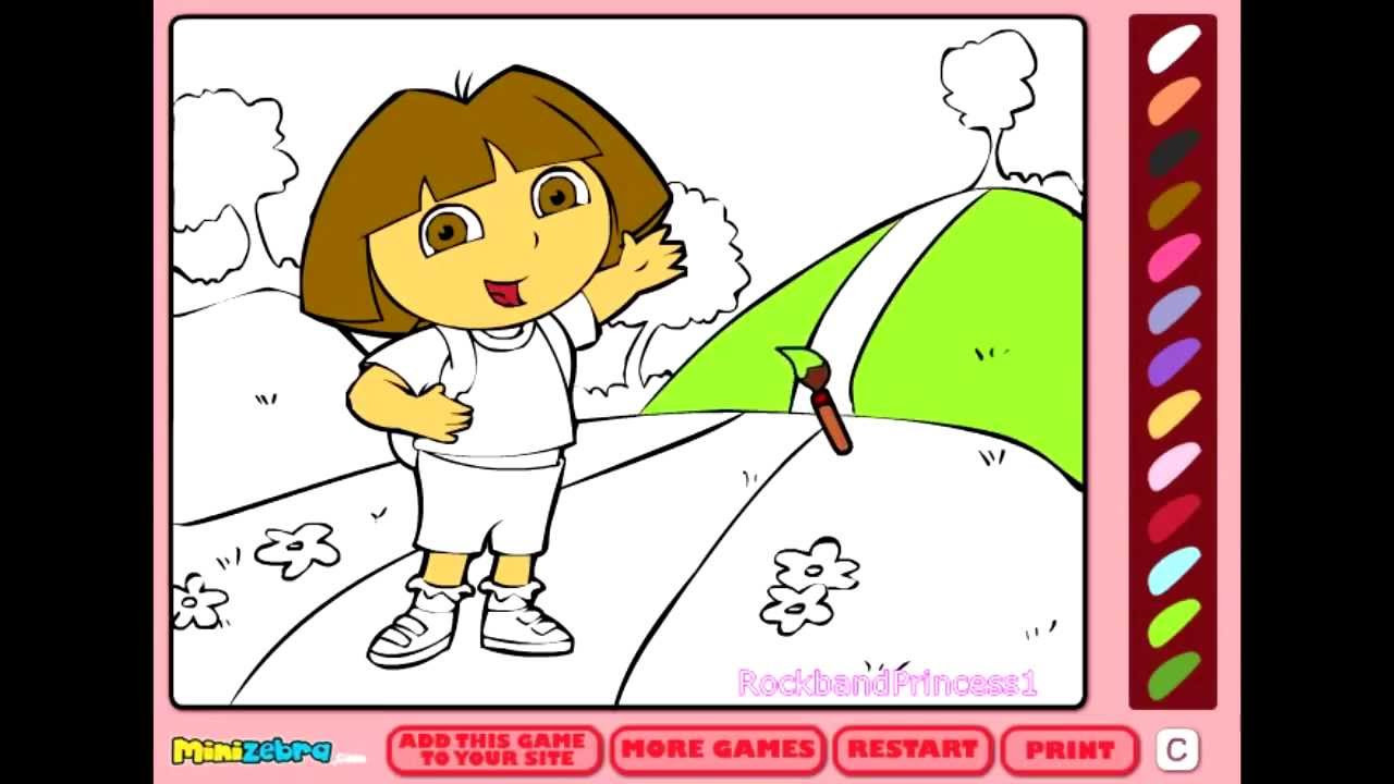 Kids Coloring Pages Online
 Free Dora Coloring Games line Coloring Pages For Kids