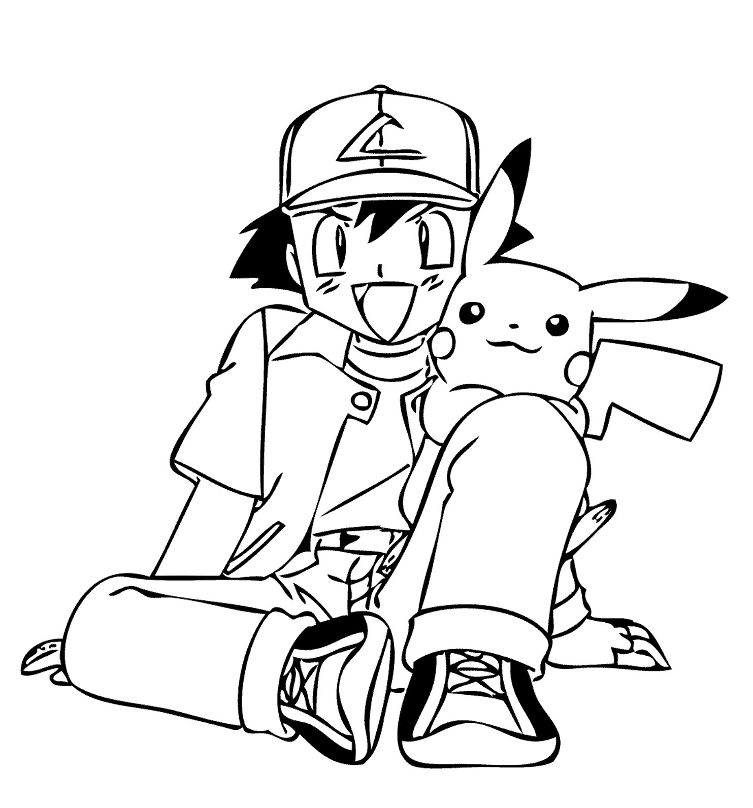 Kids Coloring Pages Pokemon
 Friends from Pokemon anime coloring pages for kids