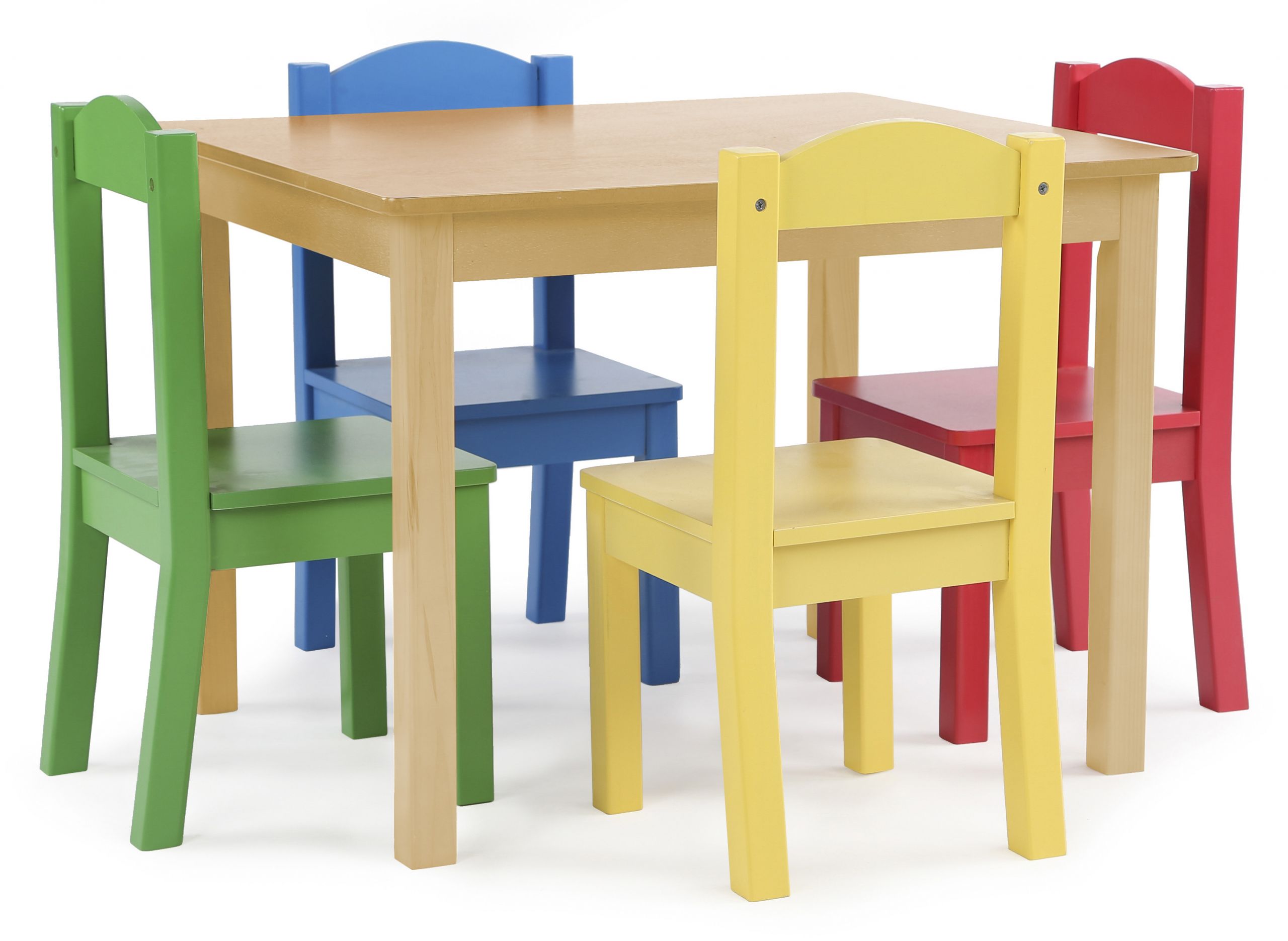 Kids Desk And Chair
 Tot Tutors Kids Wood Table and 4 Chairs Set Natural