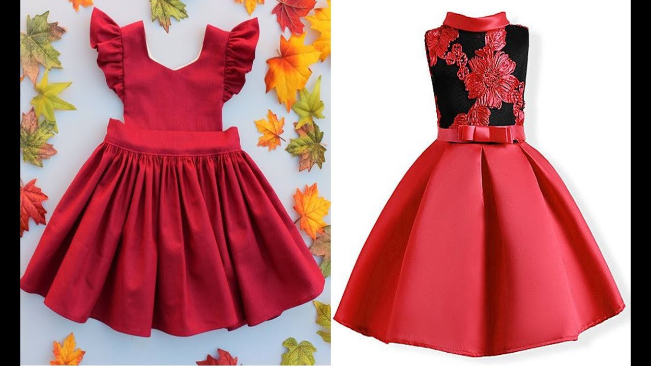 Kids Dress Design
 Top 10 Red Colour Kids Froks Designs