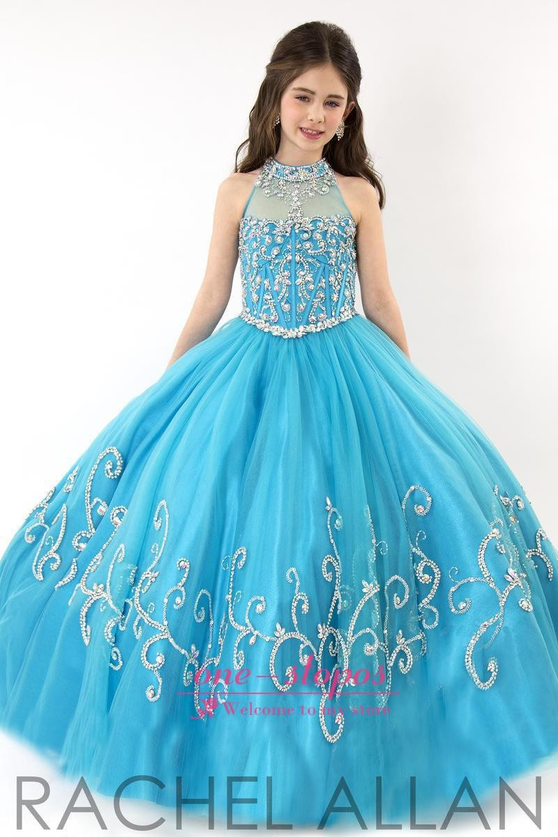 Kids Girls Party Dresses
 Girls Pageant Dress 2015 New Lovely Blue Ball Gown Kids