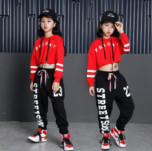 Kids Hip Hop Fashion
 Kids Hip Hop Dance Costumes Girls Long Sleeve Sports Suit