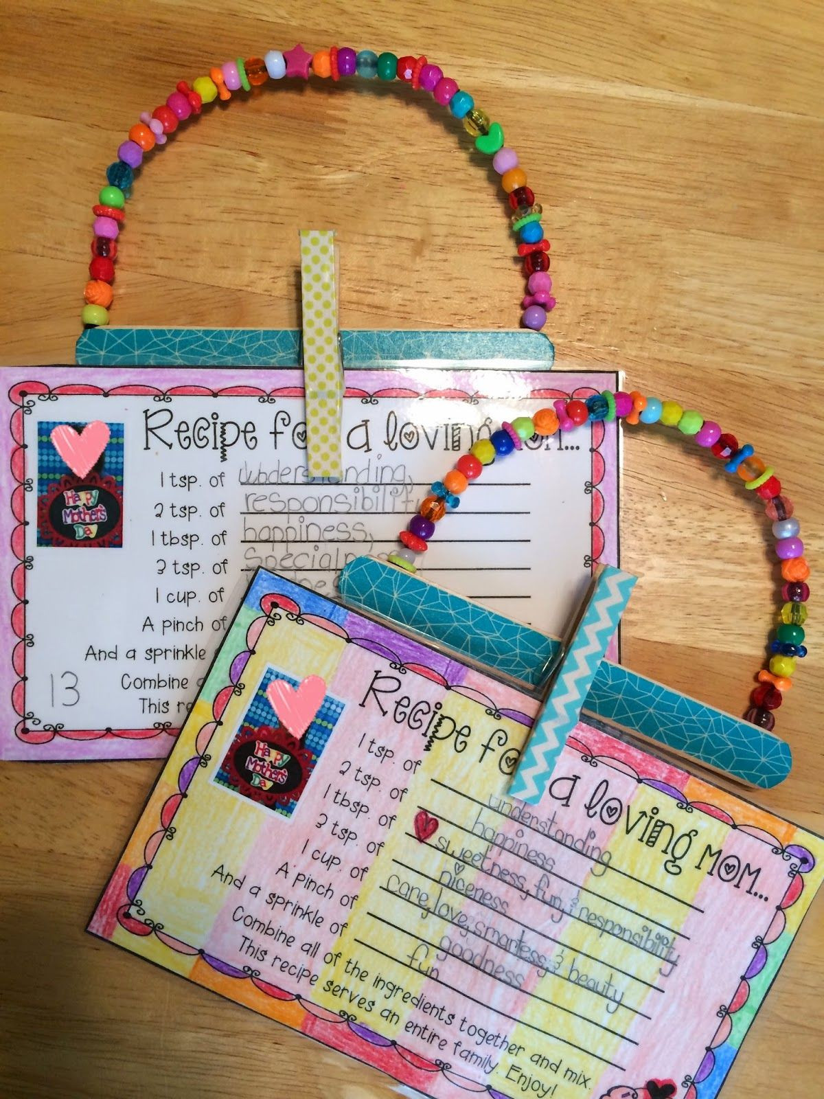 Kids Mother Day Gift
 Mother s Day activities FREE "Recipe for a loving mom