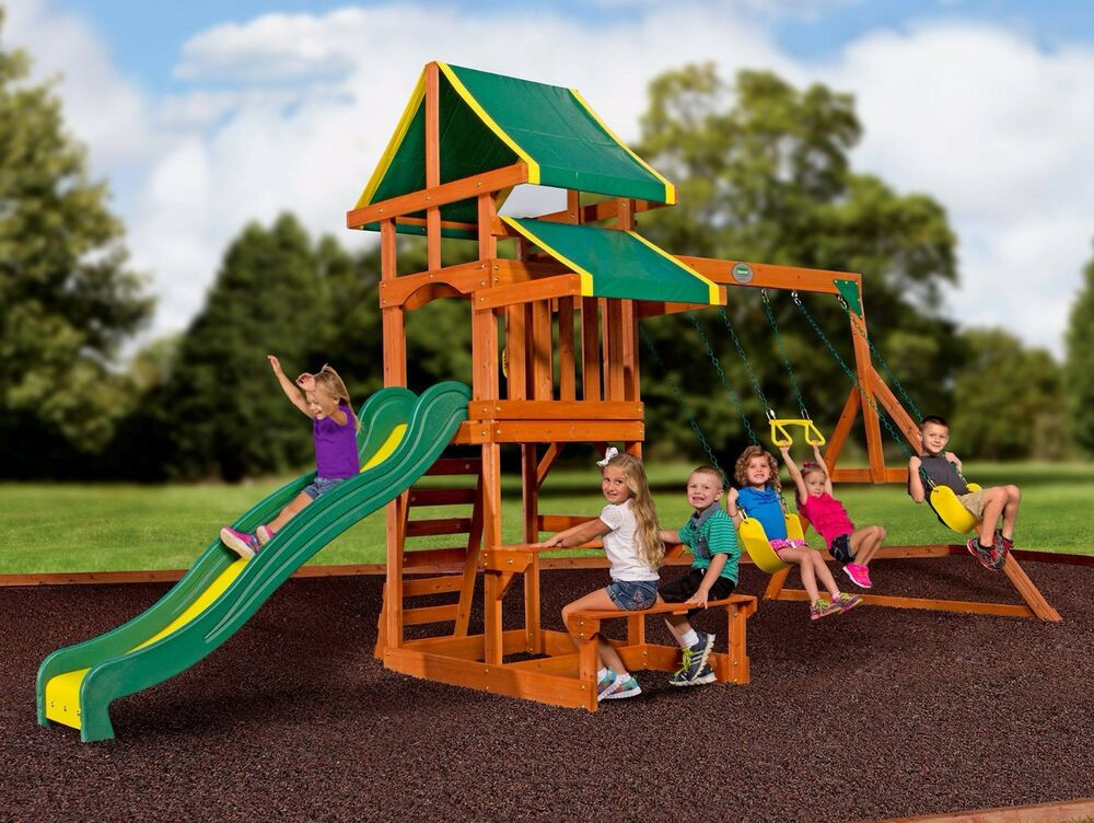 Kids Outdoor Play
 Swing Sets For Backyard Outdoor Playsets Children Kit Kids