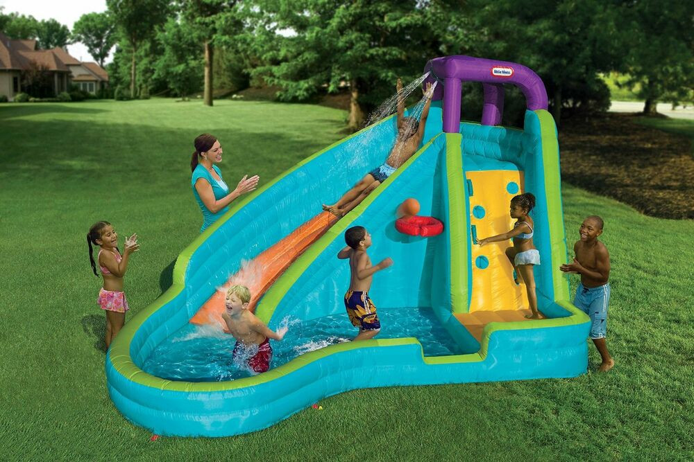 Kids Outdoor Pool
 Inflatable Water Pool Slide Outdoor Kids Basketball Hoop