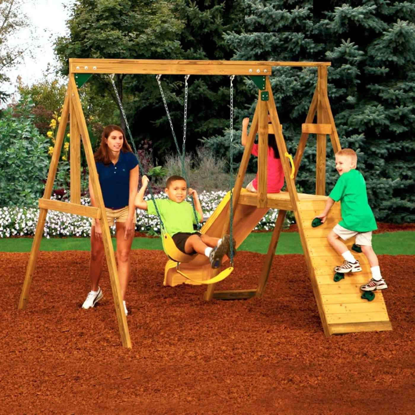Kids Outside Swing Set
 Best 35 Kids Home Playground Ideas AllstateLogHomes