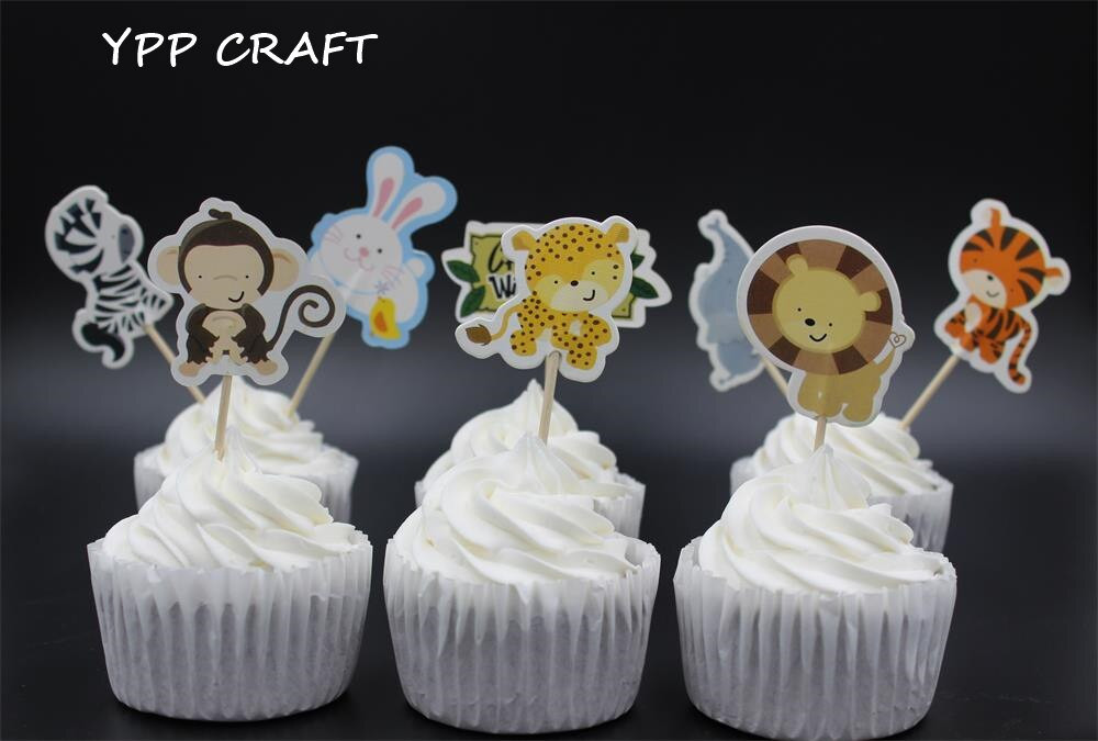 Kids Party Supplies Wholesale
 YPP CRAFT Wild Animal Party cupcake toppers picks