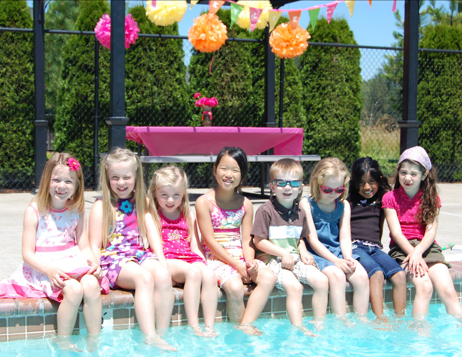 Kids Pool Party
 Party Designs in Bloom Kylie s Ice Cream Pool Party
