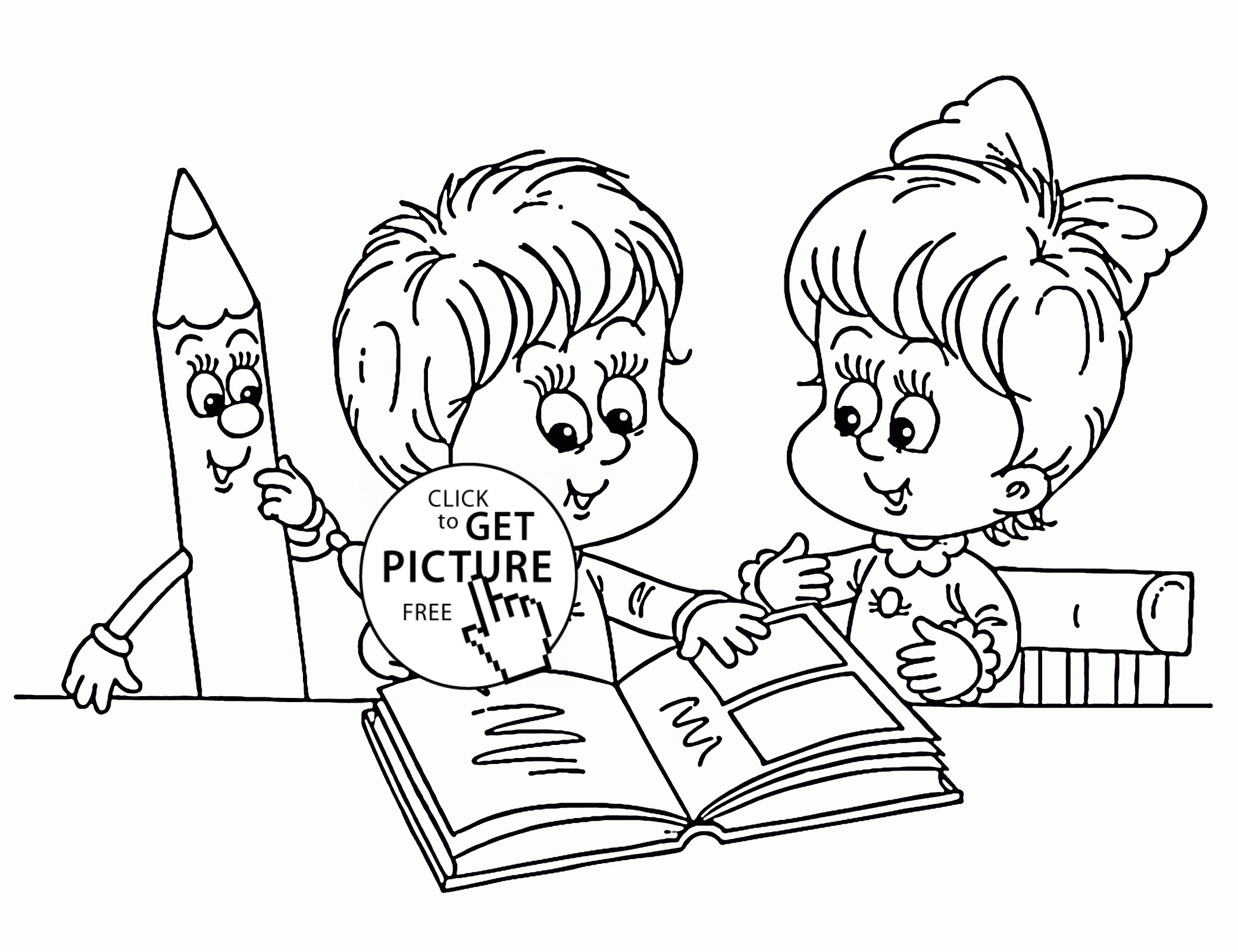 The top 25 Ideas About Kids Reading Coloring Pages - Home, Family