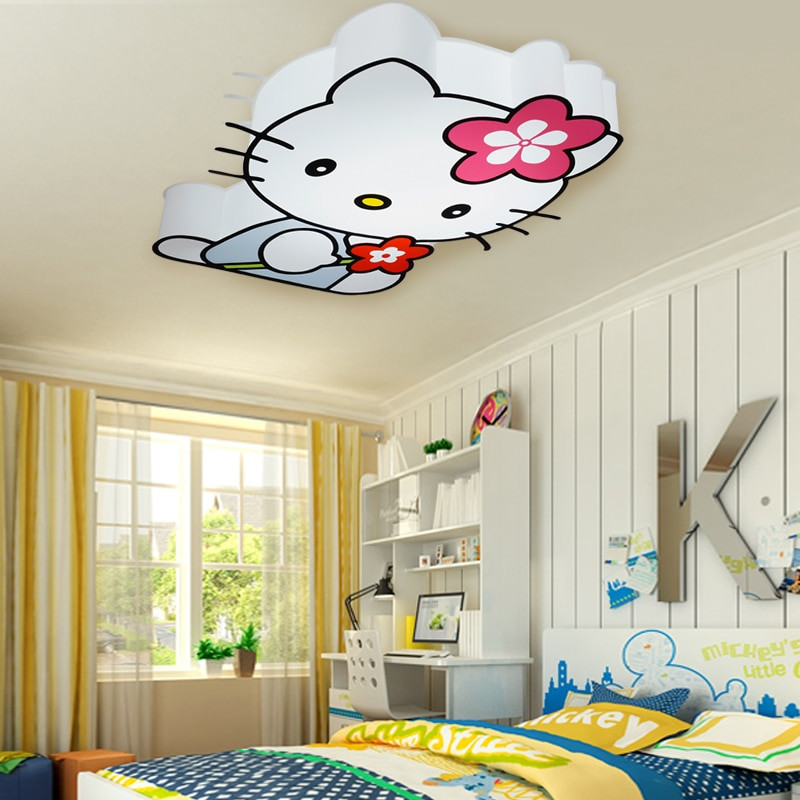 Kids Room Ceiling Lamp
 Modern LED Hello Kitty Cat Ceiling Lights Fixture Children
