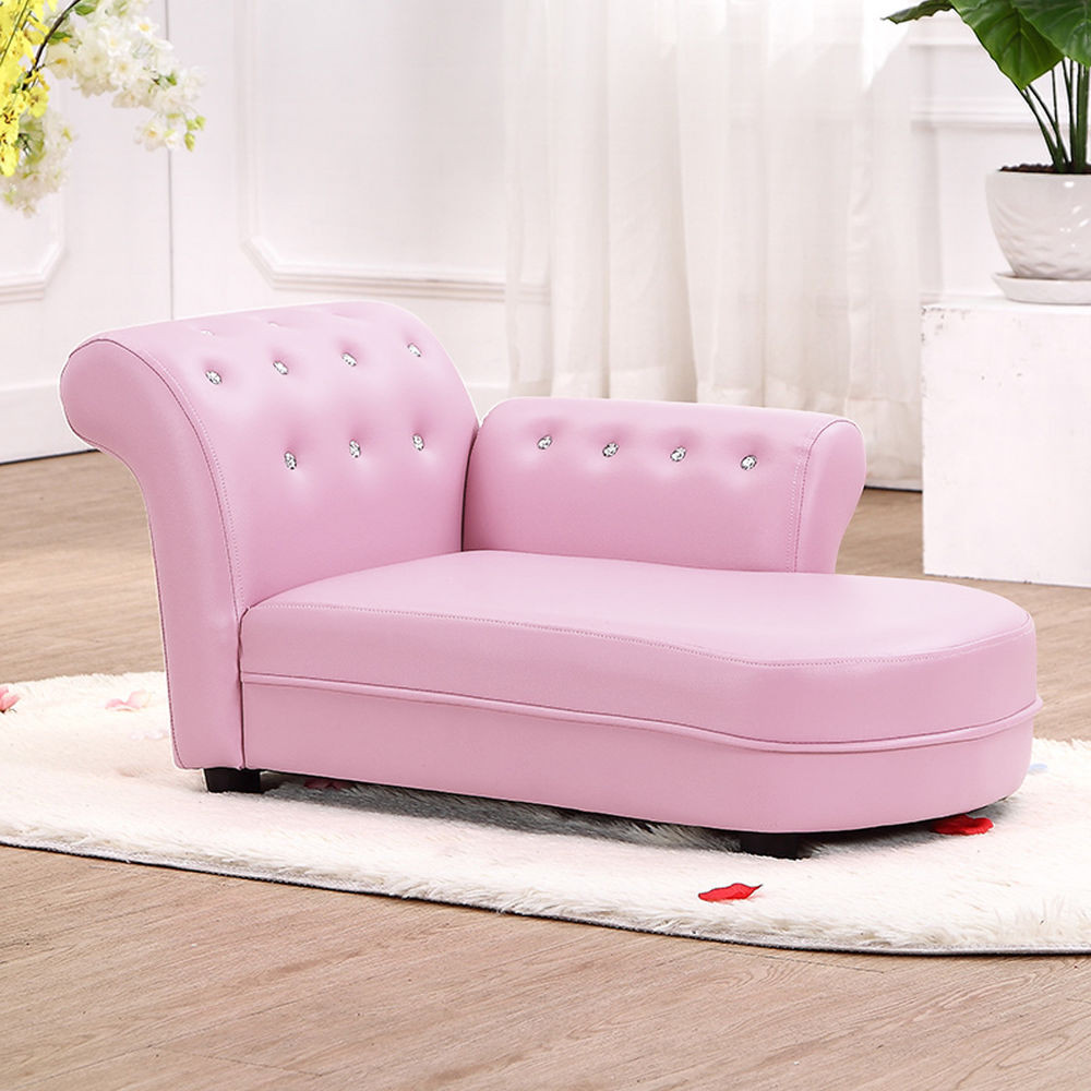 Kids Room Chair
 Pink Kids Sofa Chaise Lounge Armrest Chair Relax Couch