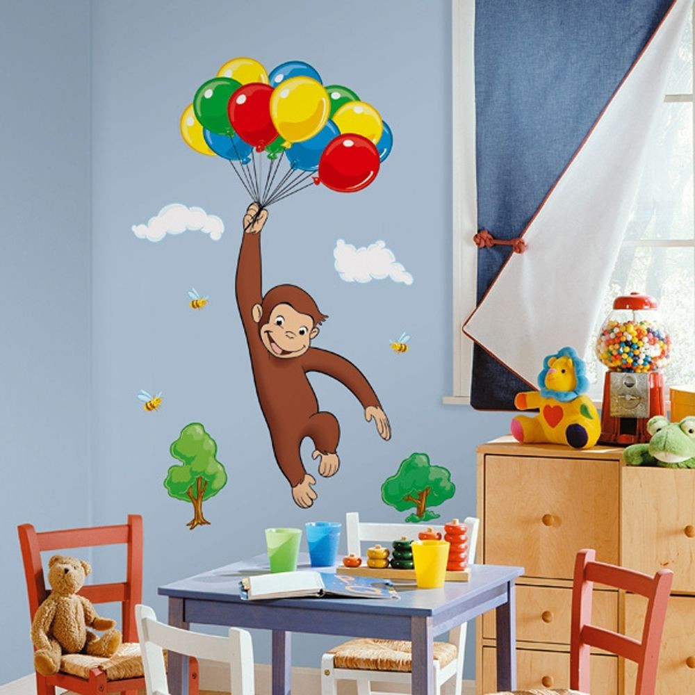 Kids Room Murals
 CURIOUS GEORGE Giant WALL DECALS New Kids Room Stickers