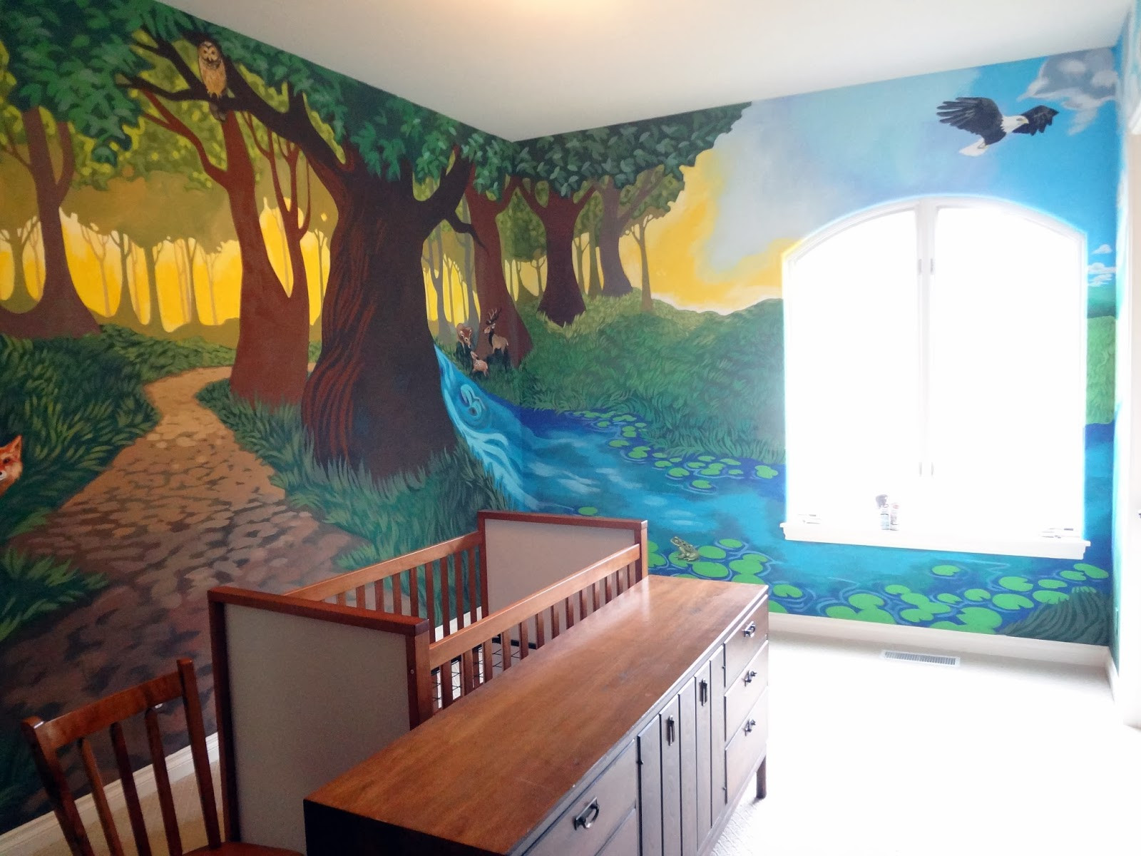 Kids Room Murals
 The Talking Walls Fantastical Forest Nursery Mural D O