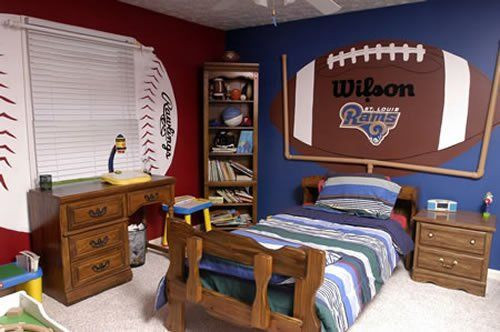 Kids Sports Room Decorations
 20 Football Themed Bedrooms for Boys Decor & Furniture