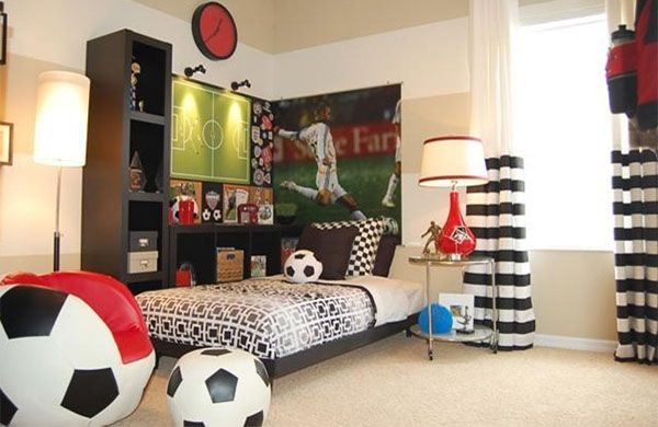 Kids Sports Room Decorations
 Very Elegant Sport Bedroom Ideas Themed The Soccer Ball
