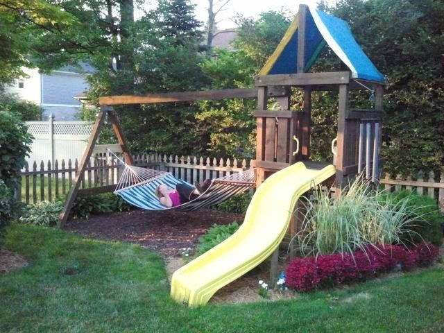 Kids Swing Stand
 Hi Imgur This is our old swing set Now it s a hammock