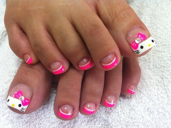 Kids Toe Nail Designs
 Hello Kitty Toe Nails