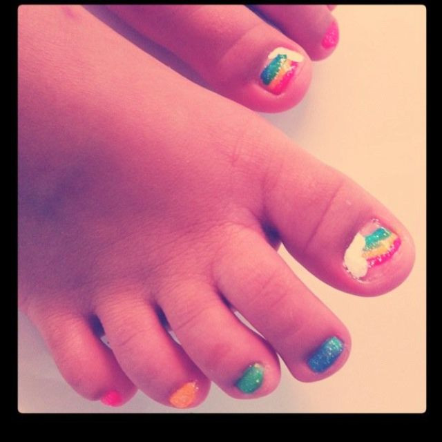 Kids Toe Nail Designs
 Little girl toenails As done by a friend