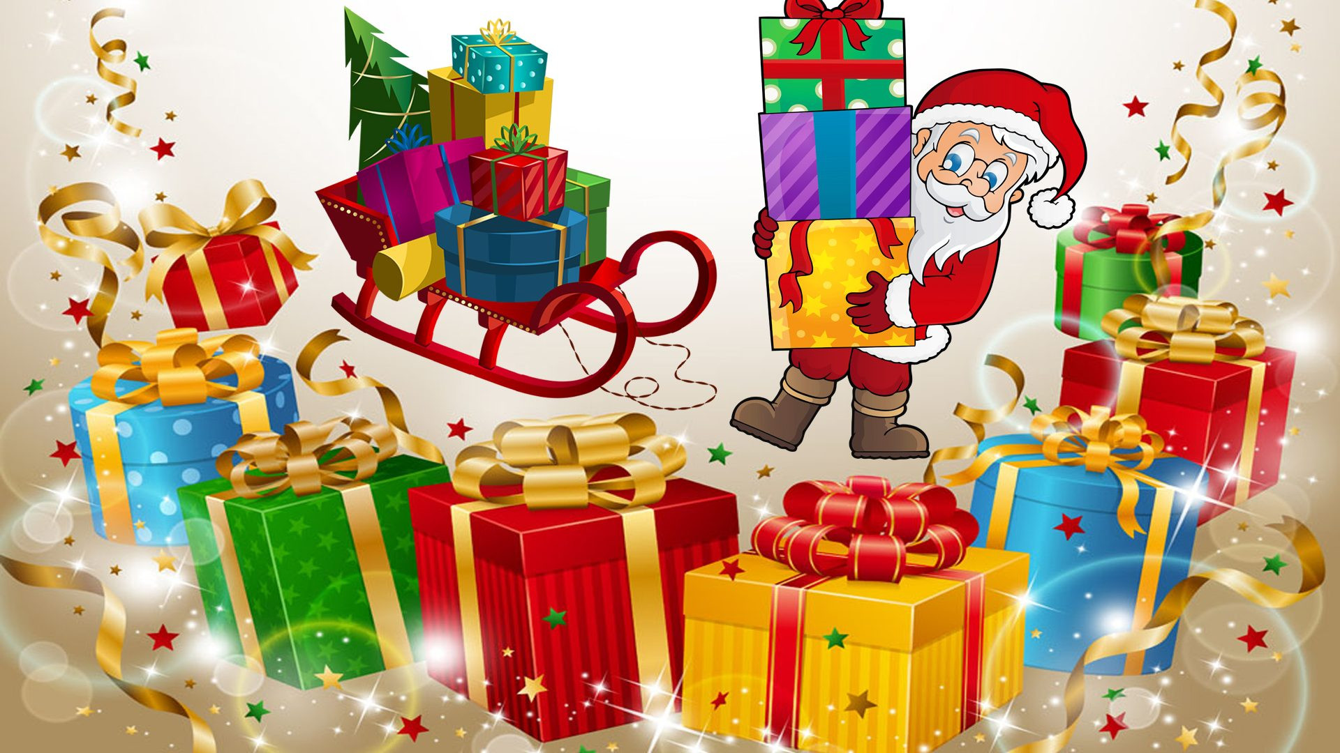 Kids Xmas Gifts 2020
 Santa Claus Christmas ts for children sledge Greeting