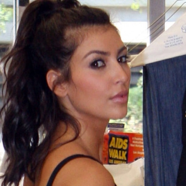 Kim.Kardashian Baby Hair
 Kim Kardashian showed off her baby hairs to match her too