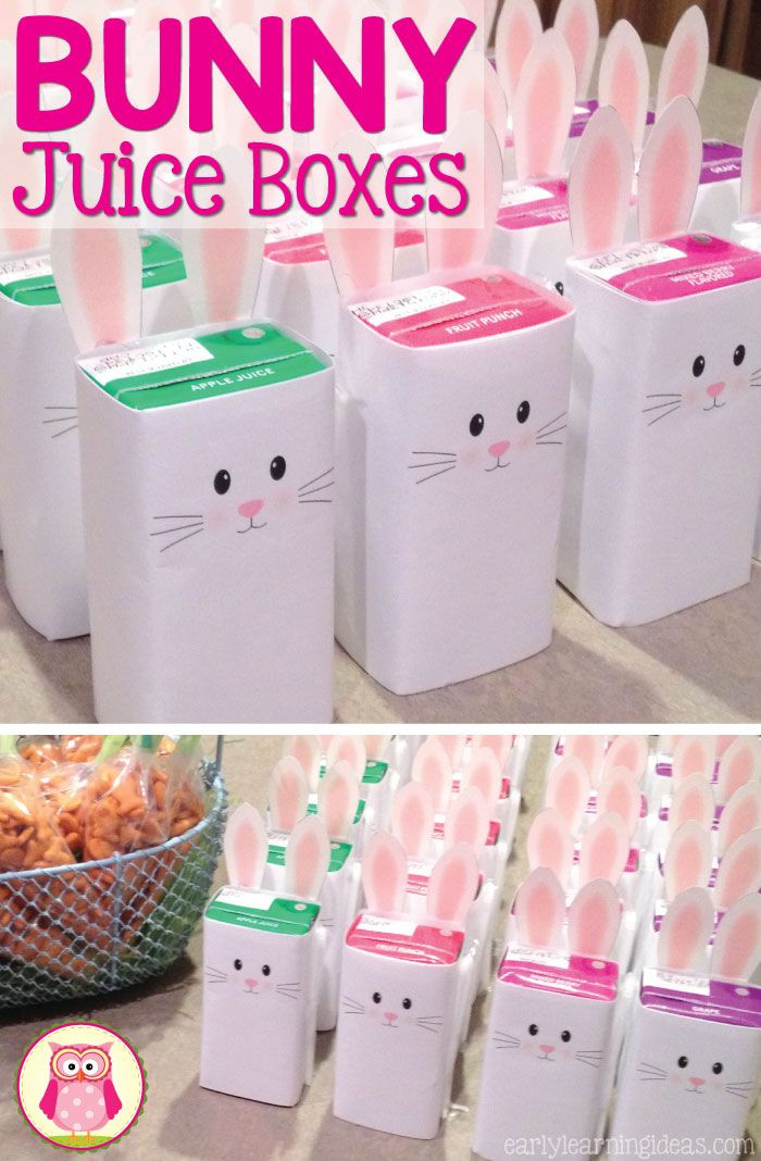 Kindergarten Easter Party Food Ideas
 Bunny Juice Box Wrap [Free Printable]