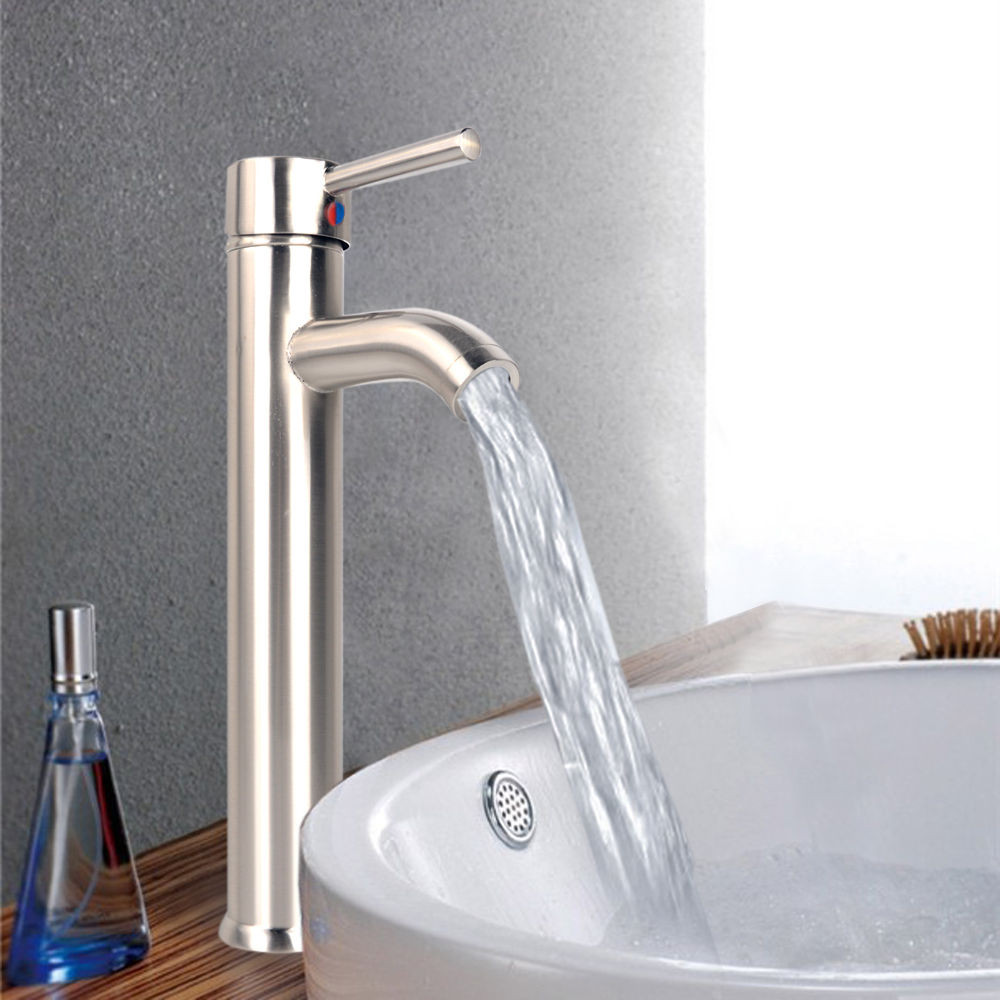 Kitchen And Bathroom Faucets
 Bathroom Kitchen 12" Tall single handle Tub Water channel