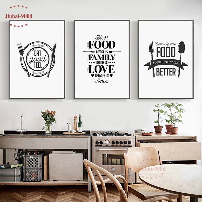 Kitchen Canvas Wall Art
 Aliexpress Buy Kitchen Decor Food Quote Canvas