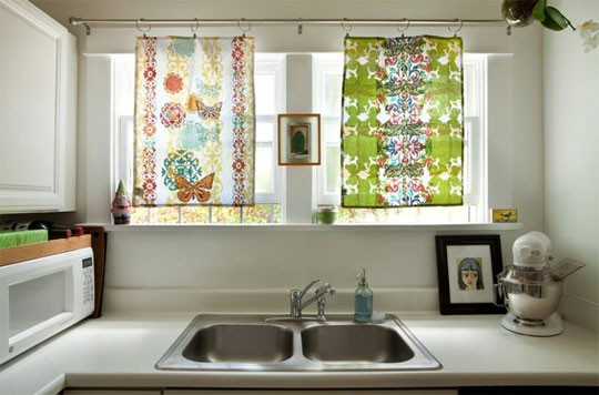 Kitchen Sink Curtains
 Window Treatments by Melissa Towels to curtains