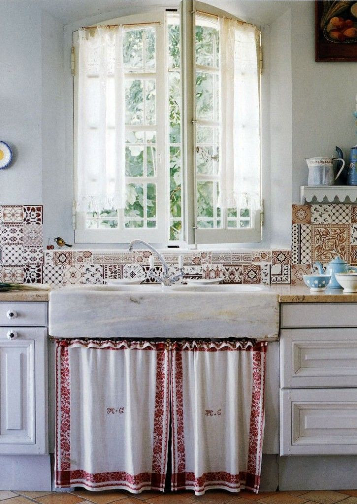 Kitchen Sink Curtains
 7 best Curtain under kitchen sink images on Pinterest