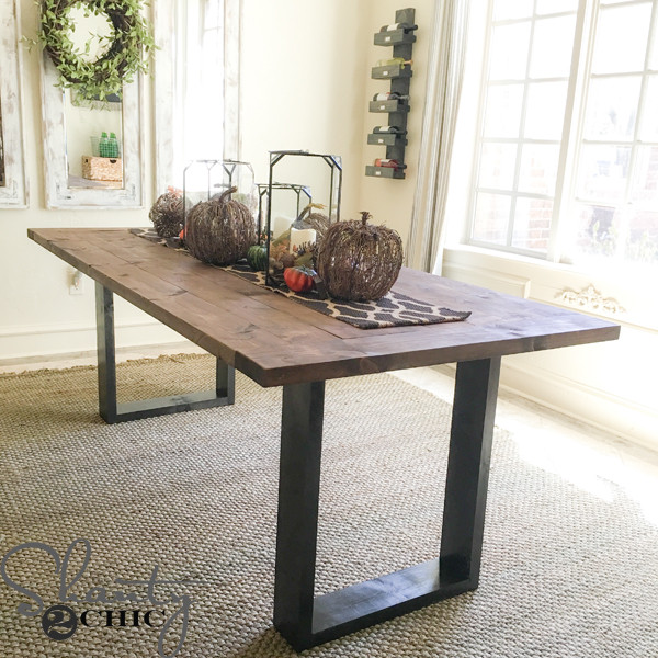 Kitchen Table Plans DIY
 DIY Rustic Modern Dining Table Shanty 2 Chic