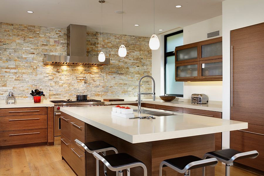 Kitchen Wall Pictures
 30 Inventive Kitchens with Stone Walls