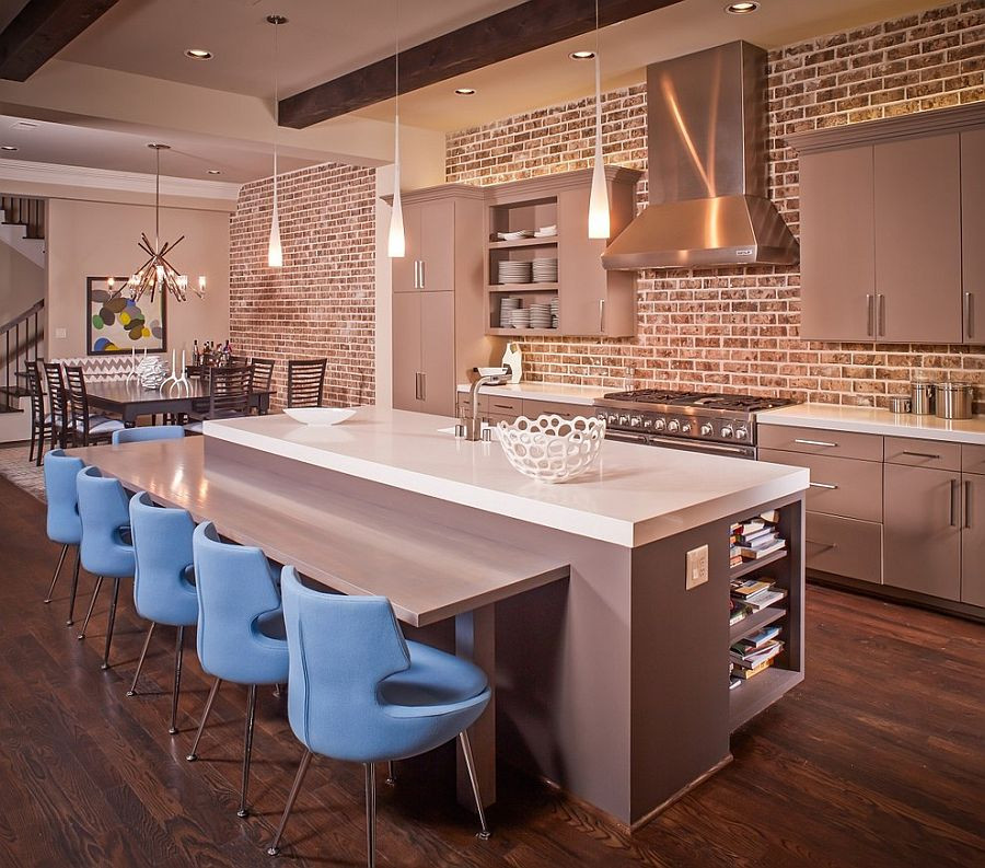 Kitchen Wall Pictures
 50 Trendy and Timeless Kitchens with Beautiful Brick Walls