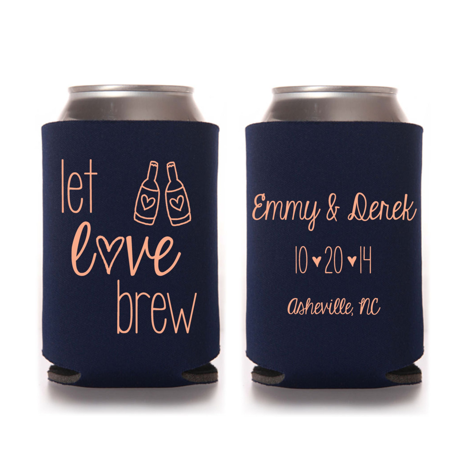 Koozie Wedding Favors
 Fall Wedding Favors for Guests Let Love Brew Personalized