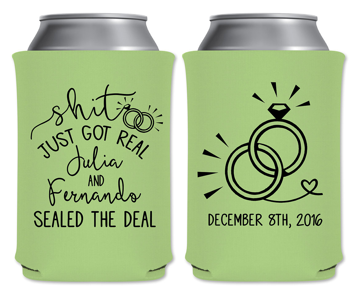 Koozie Wedding Favors
 Personalized Funny Wedding Favors Can Coolers Beverage