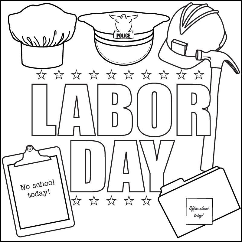 Labor Day Activities For Kindergarten
 Labor Day Coloring Pages Beginning of the Year