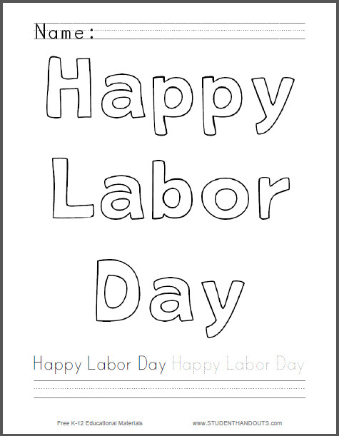 Labor Day Activities For Kindergarten
 here to print Students the fun of coloring