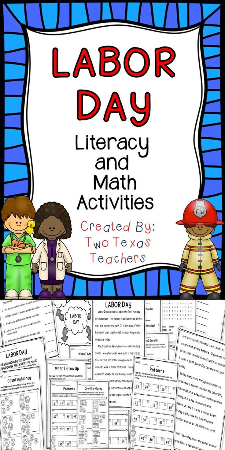 Labor Day Activities For Kindergarten
 78 images about Activities for Labor Day on Pinterest