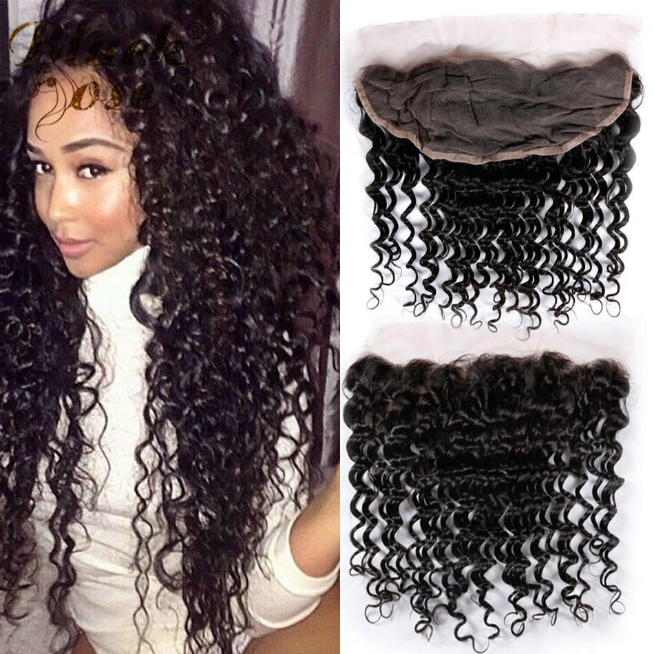 Lace Closure With Baby Hair
 Full Frontal Lace Closure Indian Deep Curly Hair 13x4 Deep