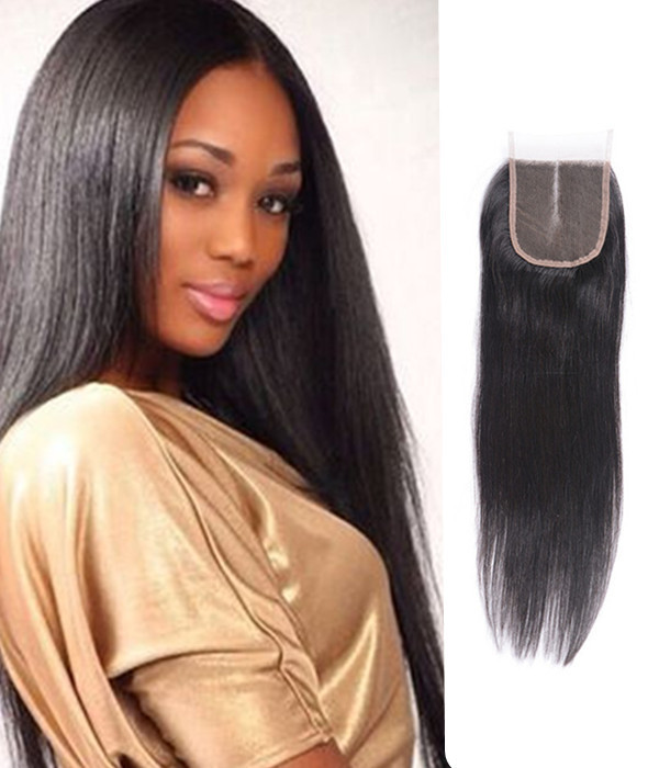 Lace Closure With Baby Hair
 Pre Plucked Hairline Brazilian Hair Straight Lace Closure