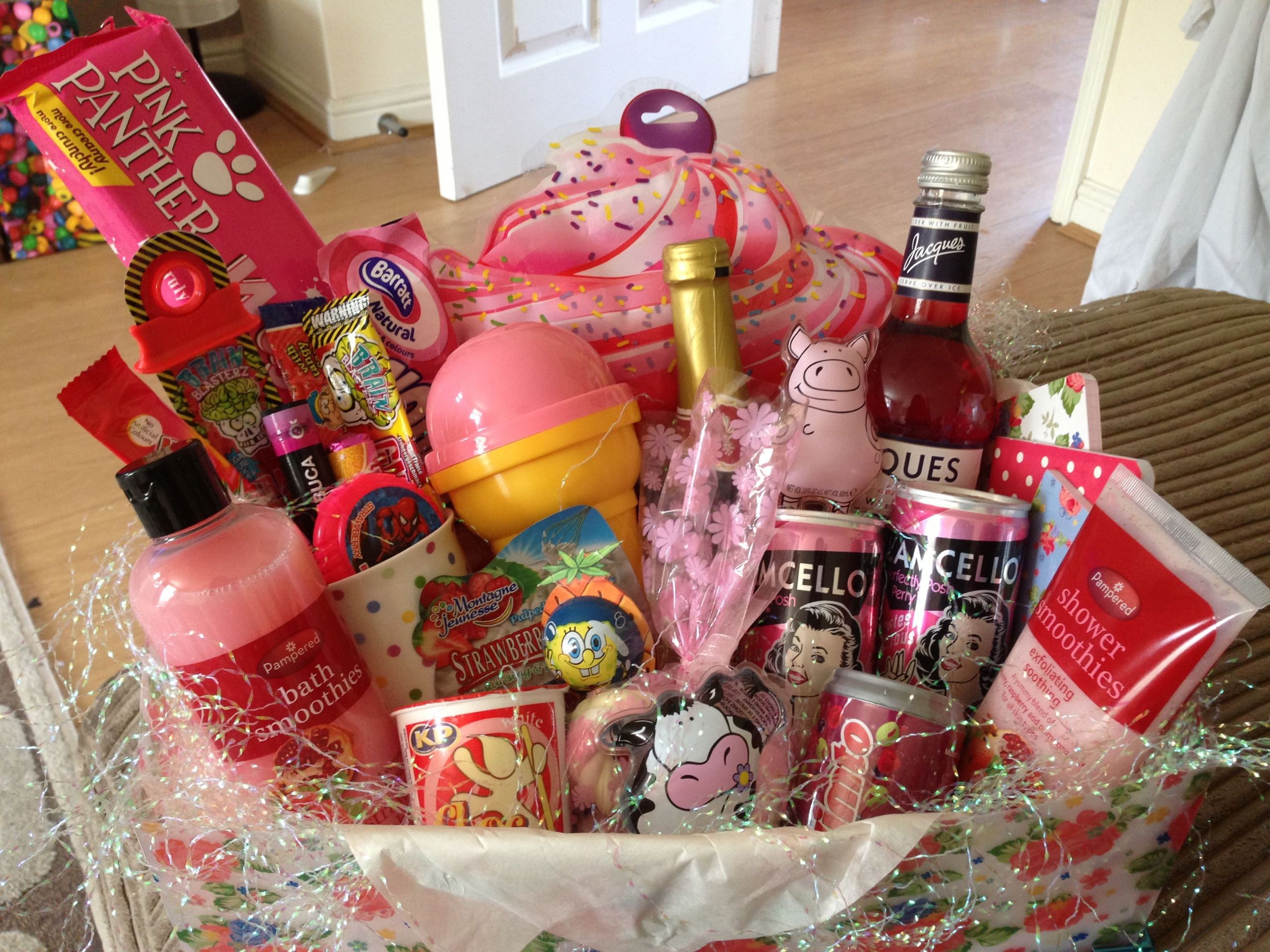 Ladies Night Out Gift Basket Ideas
 Girly hamper for girls night in Given to a good friend
