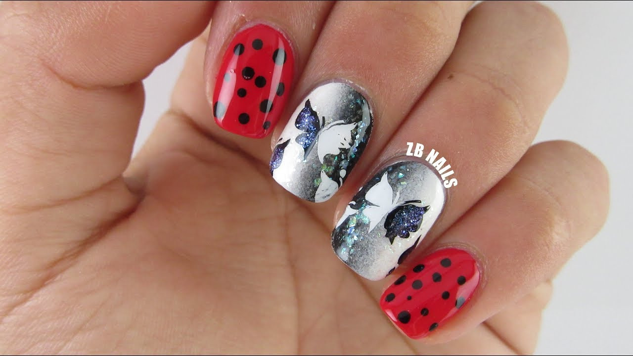 6. Chat Noir and Ladybug Nail Art Compilation - wide 5
