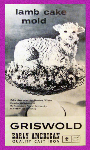 Lamb Cake Mold Recipe
 Traditional Lamb Cake Recipe from Griswold Vintage Mold