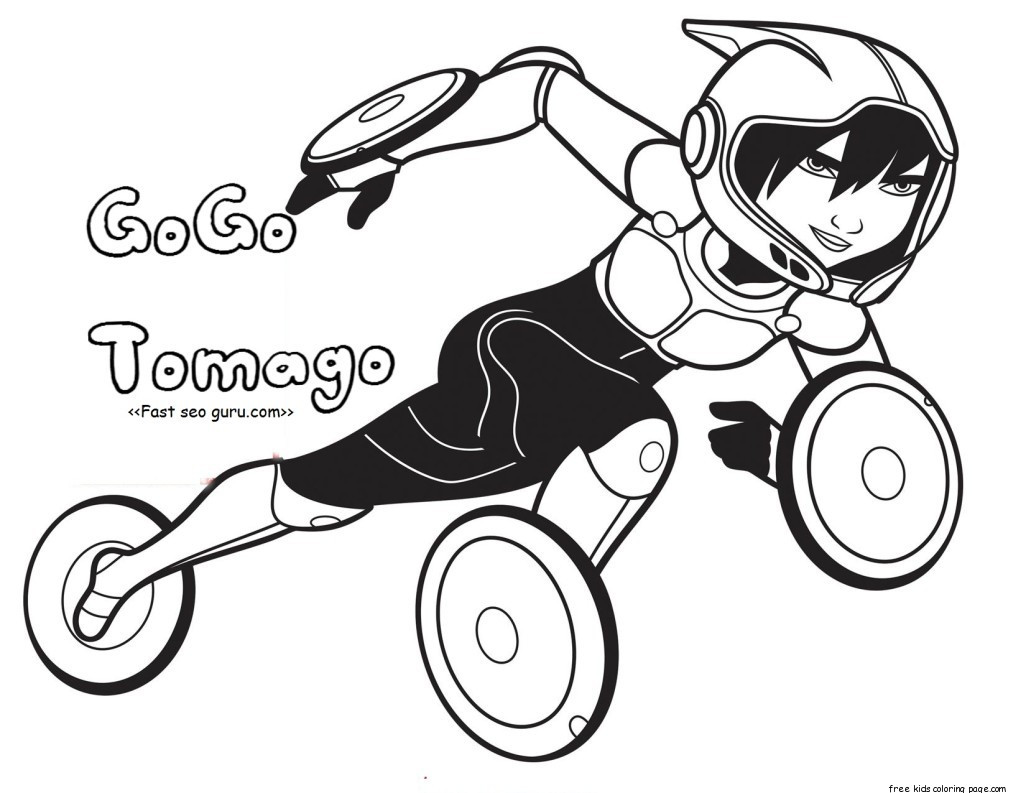 Large Coloring Books For Toddlers
 Printable big hero 6 coloring pages gogo tomago for