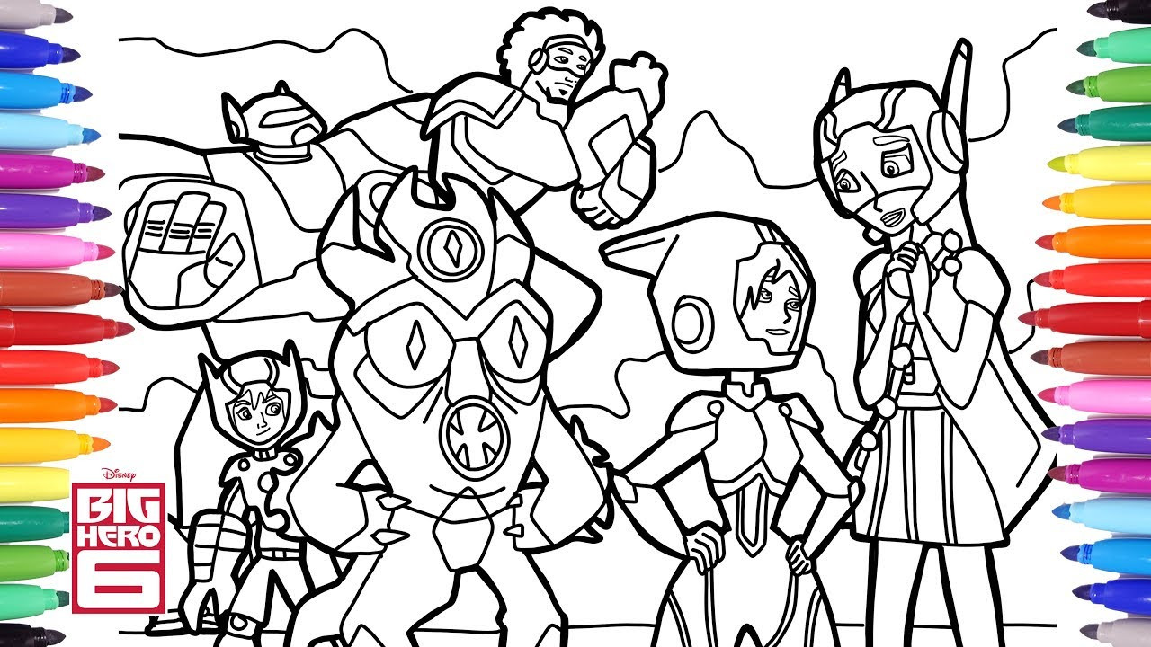 Large Coloring Books For Toddlers
 Big Hero 6 Cartoon Coloring Pages Disney Coloring Pages